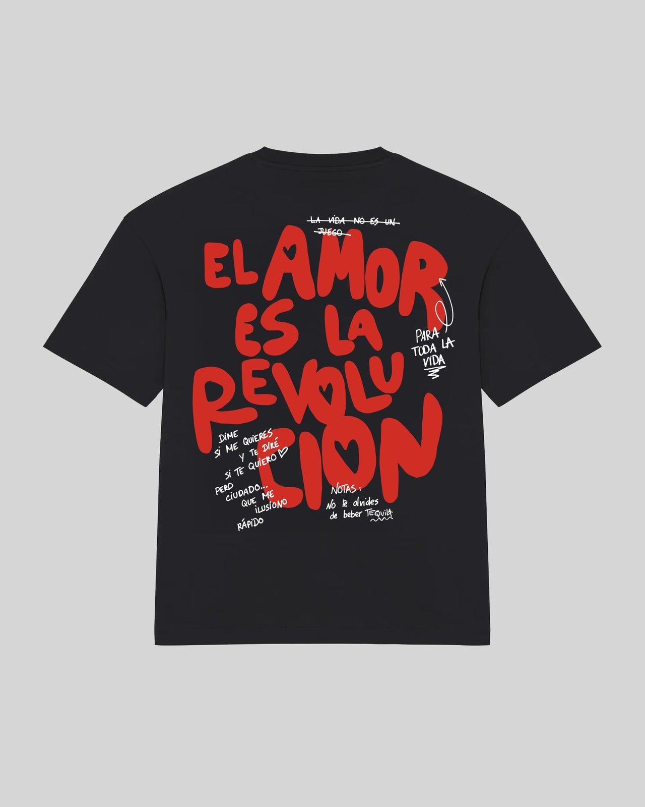Tee-shirt « El amor es la revolucion » - Noir